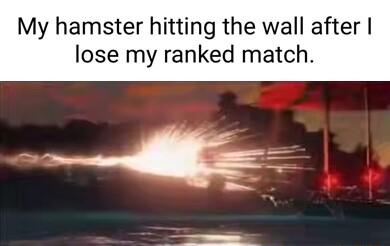 My hamster hitting the wall after lose my ranked match