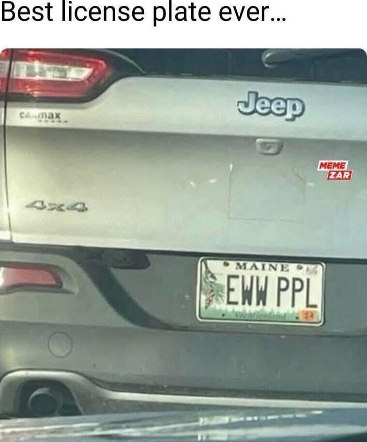 Best license plate ever... Maine EWM PPL