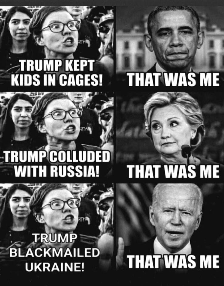 TRUMP KEPT KIDS IN CAGES! THAT WAS ME TRUMP COLLUDED WITH RUSSIA! THAT WAS ME TRUMP BLACKMAILED UKRAINE! THAT WAS ME