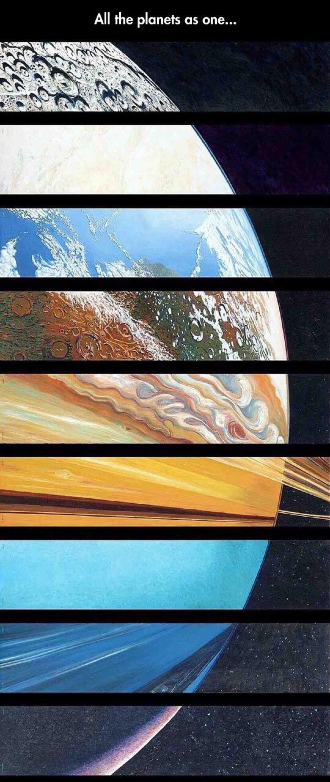 All the planets as one