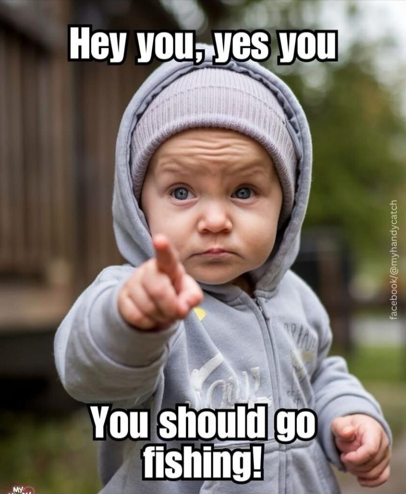Hey you, yes you
You should go fishing!