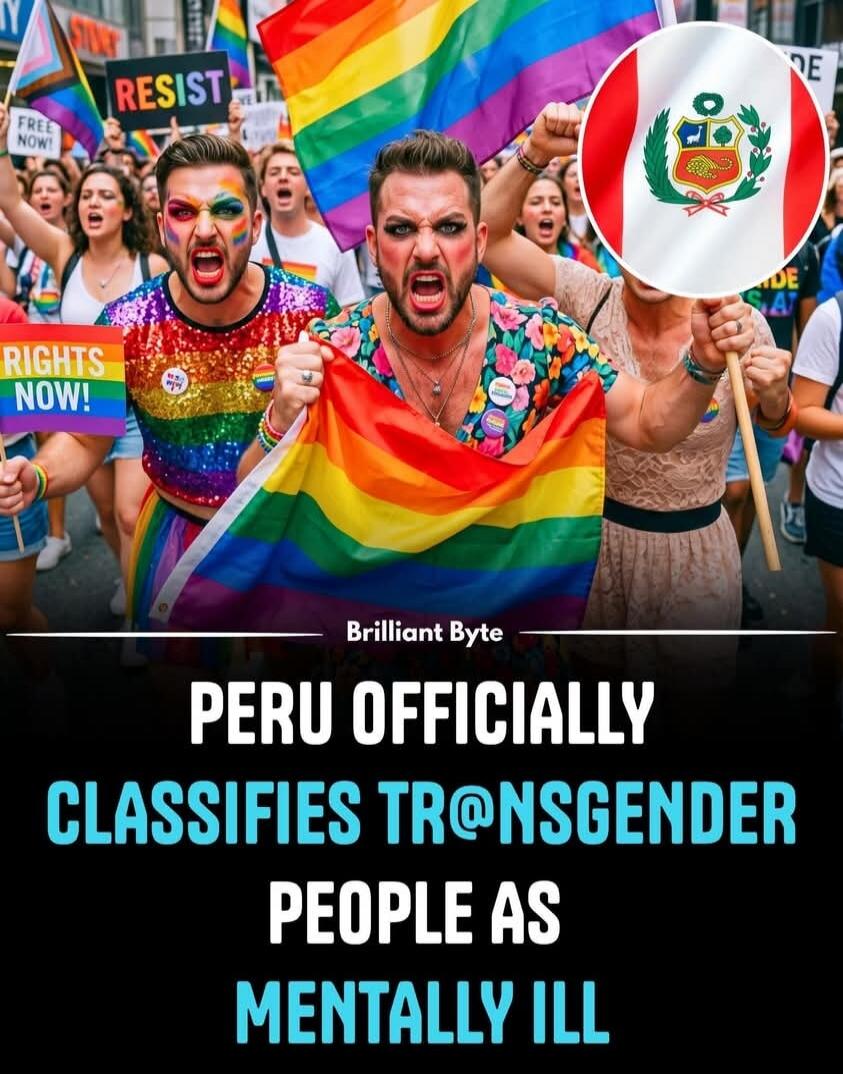 RESIST FREE NOW! RIGHTS NOW! Brilliant Byte PERU OFFICIALLY CLASSIFIES TR@NSGENDER PEOPLE AS MENTALLY ILL