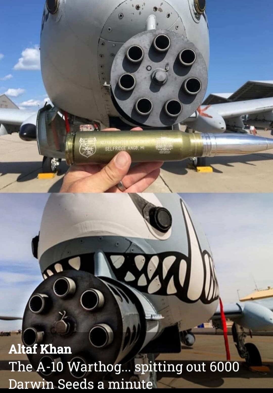 Altak Khan The A-10 Warthog... spitting out 6000 Darwin Seeds a minute