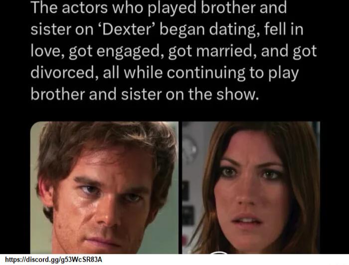 LGRS CIER eR o CTe R ol el dalT gz Ty Lo sister on Dexter began dating fell in love got engaged got married and got divorced all while continuing to play IO GEIERG R IR GRS eI