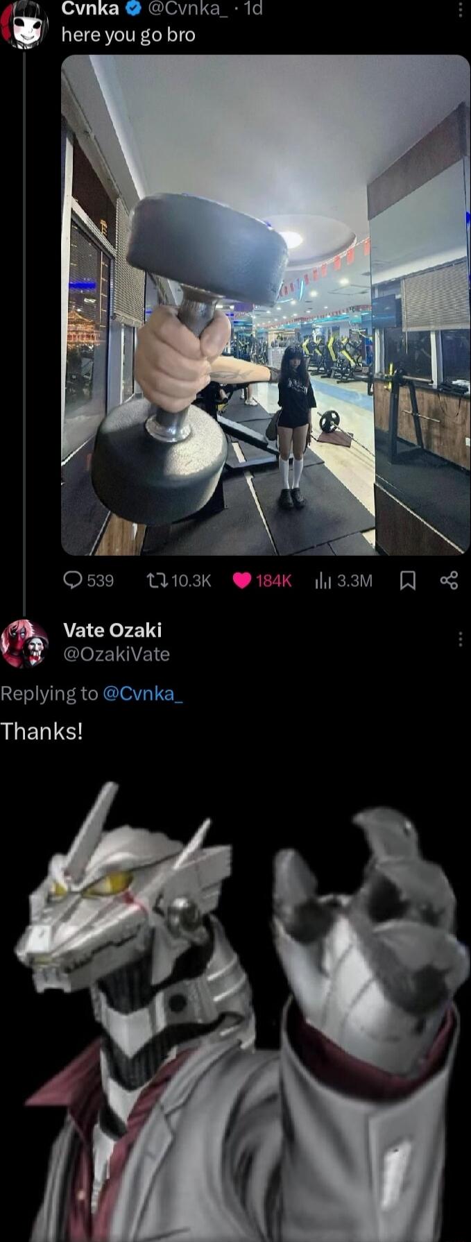 g Cvnka Cvnka_ 1d EIERITEGR Q539 103K hisam 1 Vate Ozaki OzakiVate Replying to Cvnka_ Thanks
