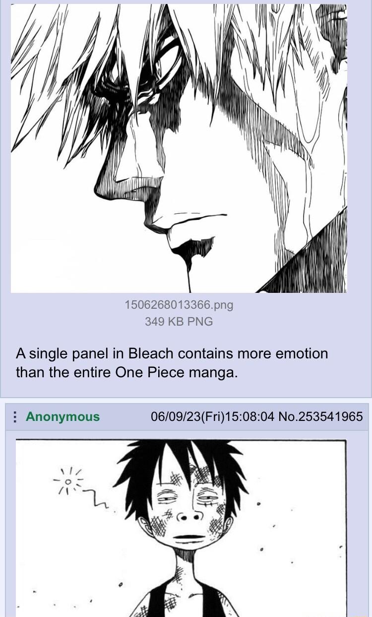 1506268013366png 349 KB PNG Asingle panel in Bleach contains more emotion than the entire One Piece manga i Anonymous 060923Fri150804 No253541965