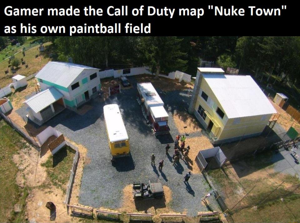 Gamer made the Call of Duty map Nuke Town as his own paintball field P