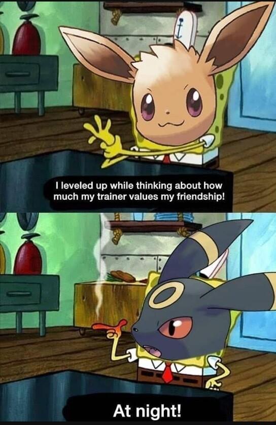 leveled up while thinking about how much my trainer values my friendship