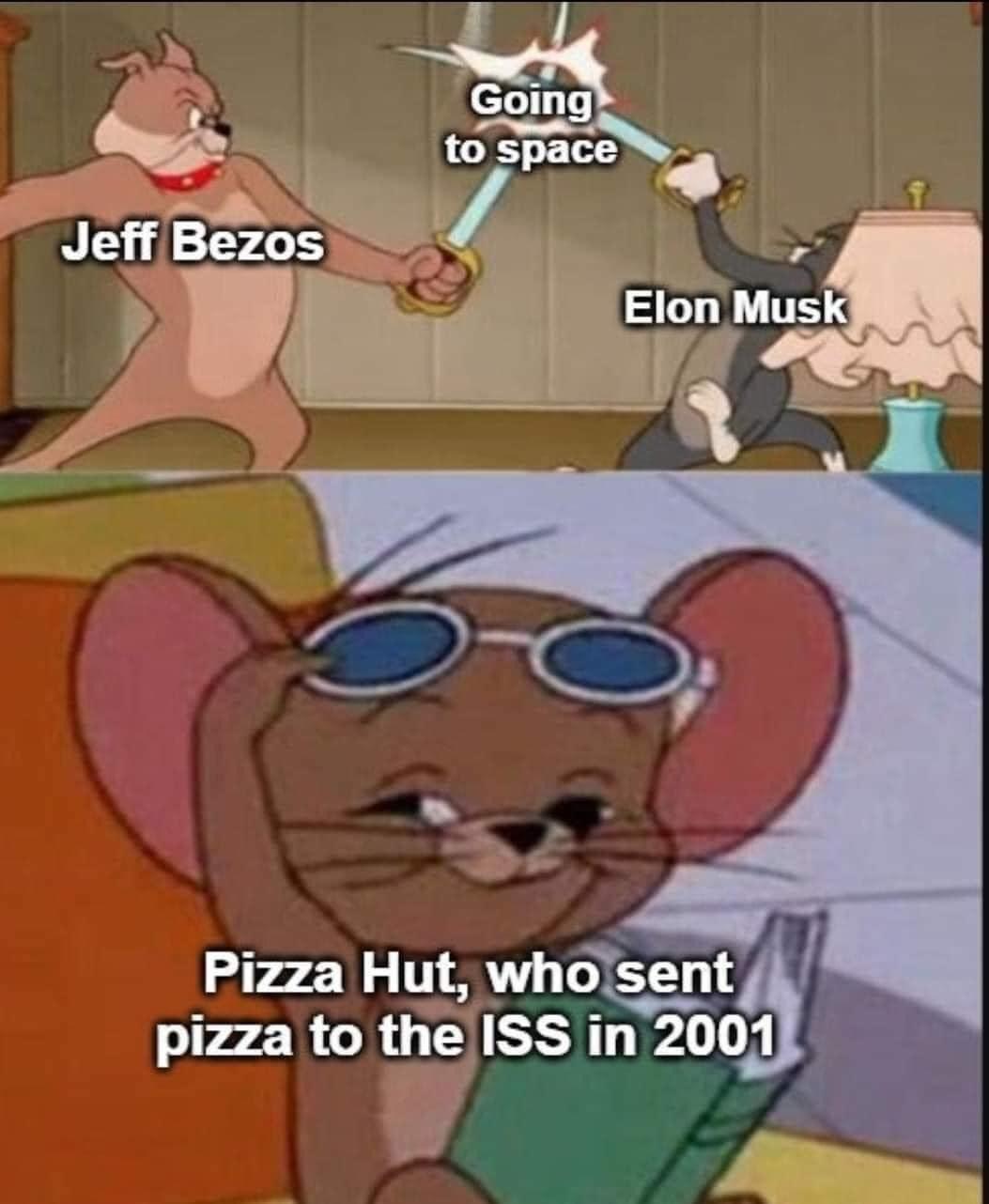 Pizza Hut who sent pizza to the ISS in 2001