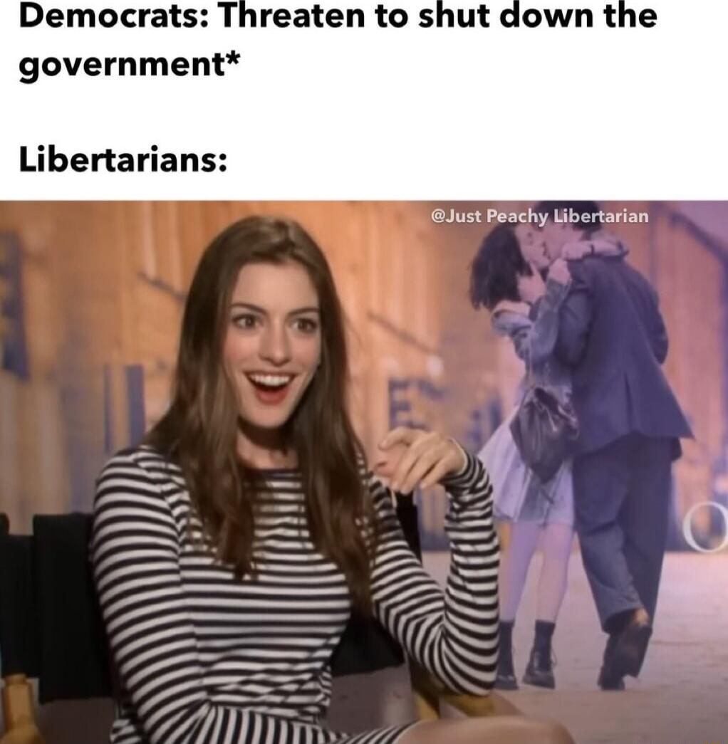 Democrats Threaten to shut down the government Libertarians I r