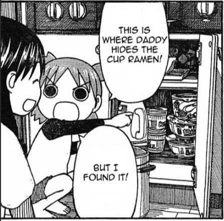 THIS IS WHERE DADDY HIDES THE CUP RAMEN! BUT I FOUND IT!