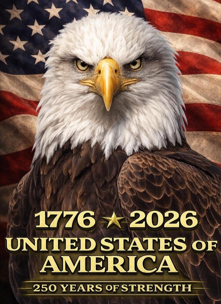 1776 ⭐ 2026 UNITED STATES OF AMERICA 250 YEARS OF STRENGTH