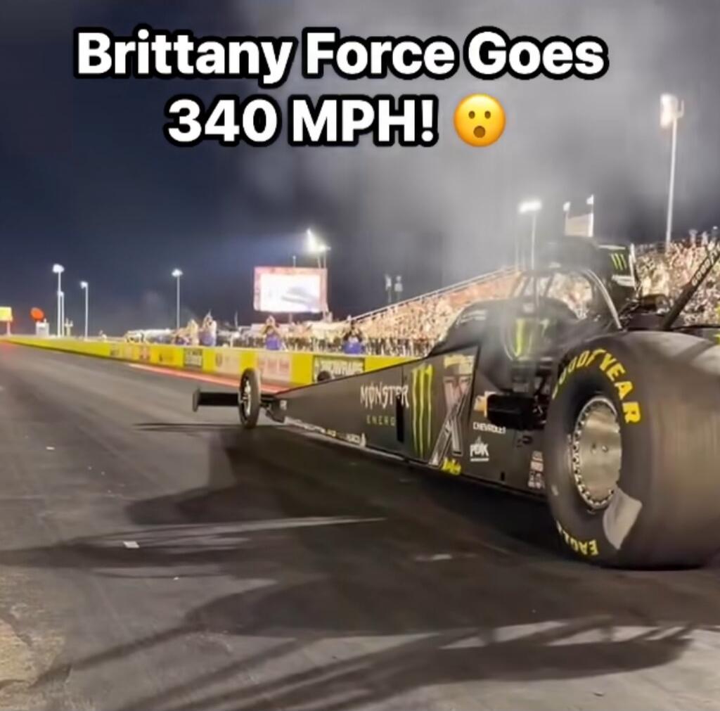Brittany Force Goes 340 MPH!