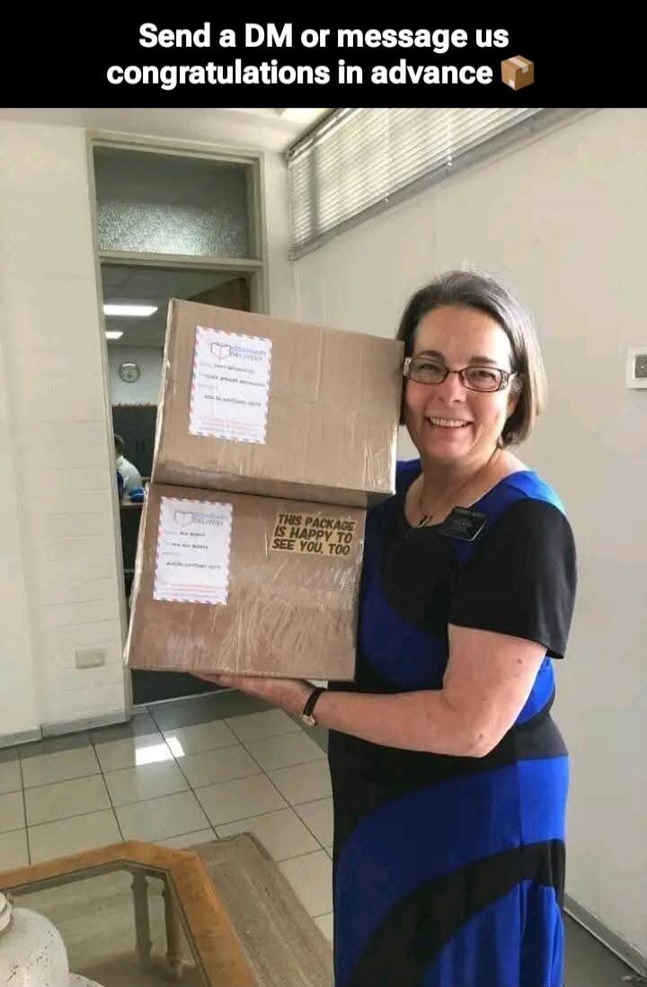 Send a DM or message us congratulations in advance. THIS PACKAGE IS HAPPY TO SEE YOU, TOO.
