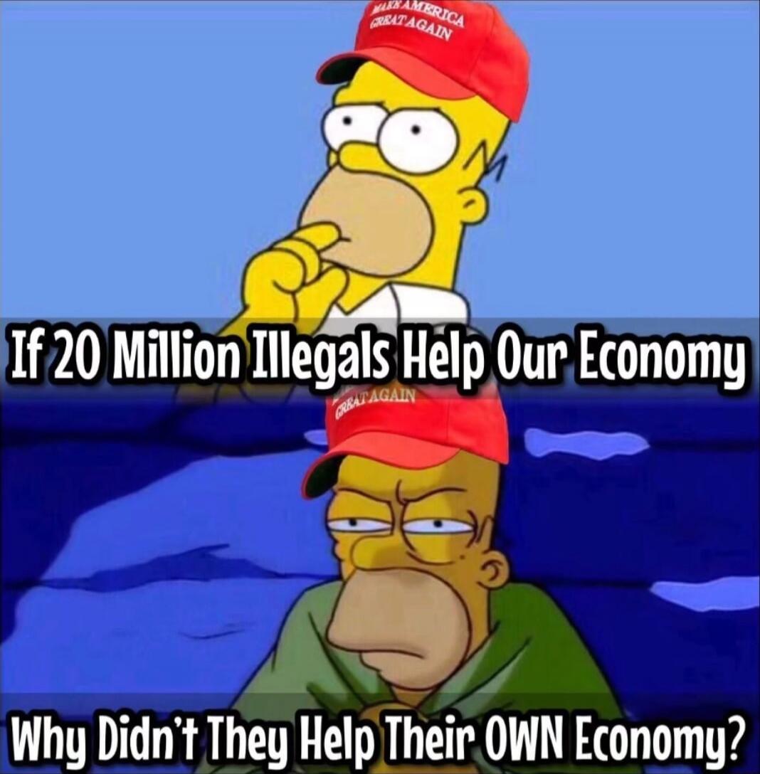 If 20 Million Illegals Help Our Economy
Why Didn't They Help Their OWN Economy?