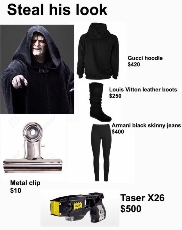 Steal his look Gucci hoodie Metal clip 10 0 Taser X26 g 8500