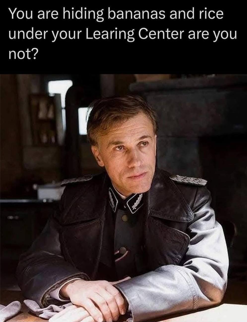 You are hiding bananas and rice under your Learing Center are you not?