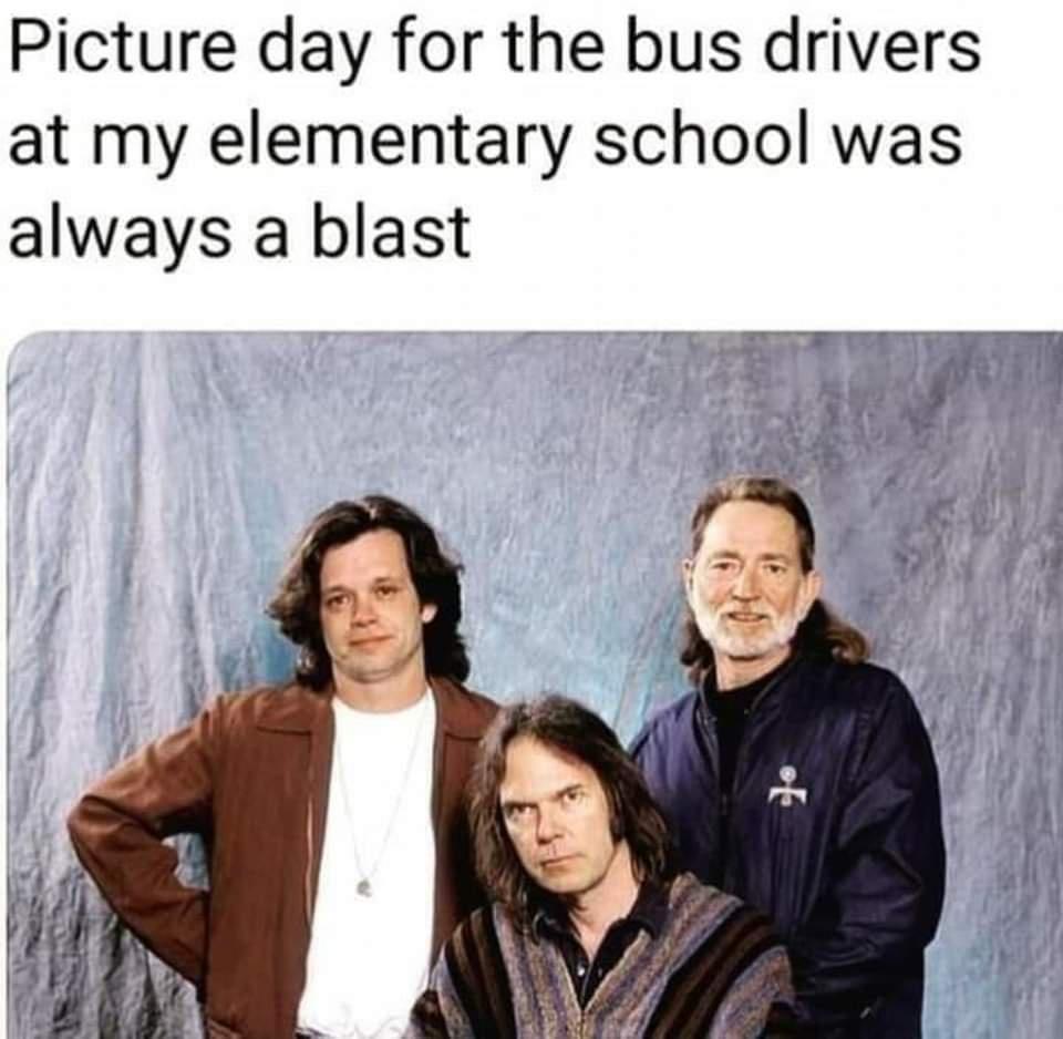 Picture day for the bus drivers at my elementary school was always a blast
