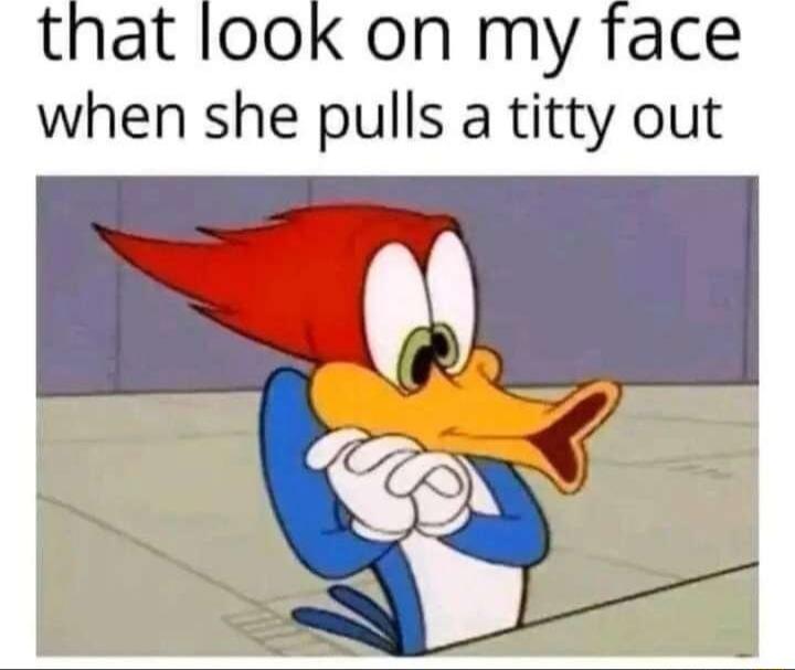 that look on my face when she pulls a titty out