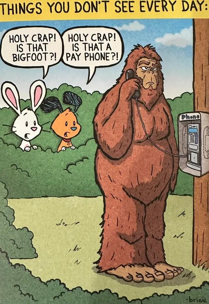 HOLY CRAPYHOLY CRAP 1S THAT BIGFOOT PAY PHONE