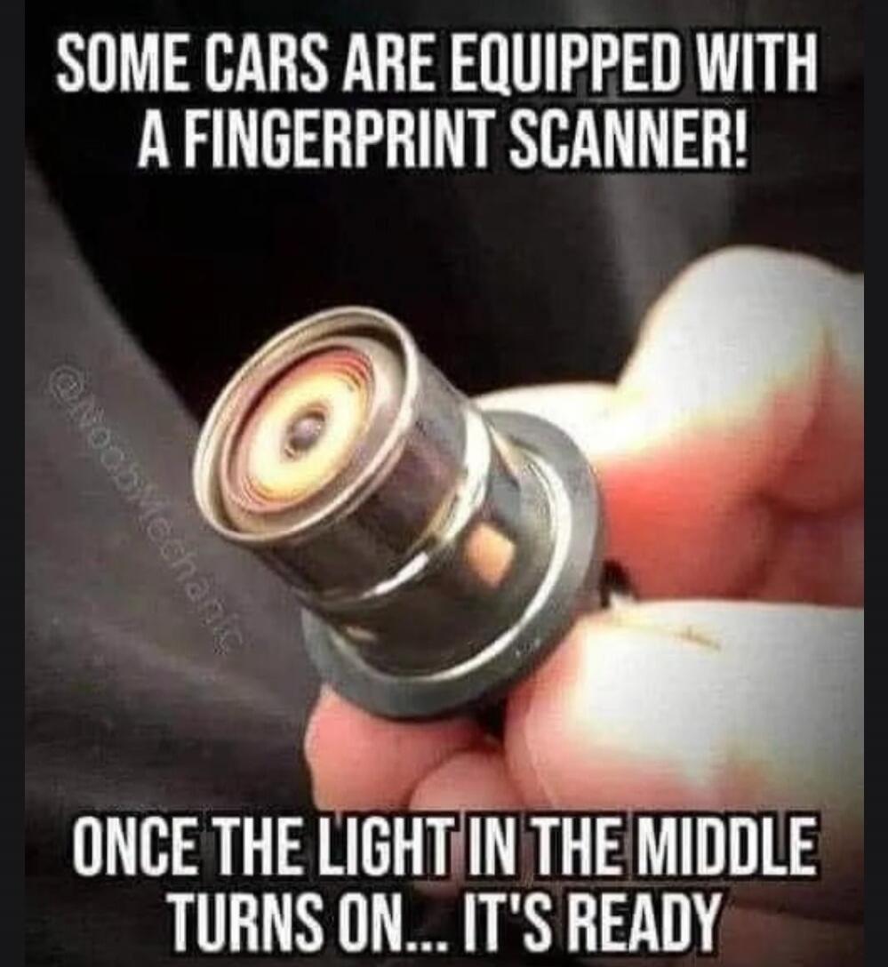 SOME CARS ARE EQUIPPED WITH A FINGERPRINT SCANNER! ONCE THE LIGHT IN THE MIDDLE TURNS ON... IT'S READY @NoobMechanic