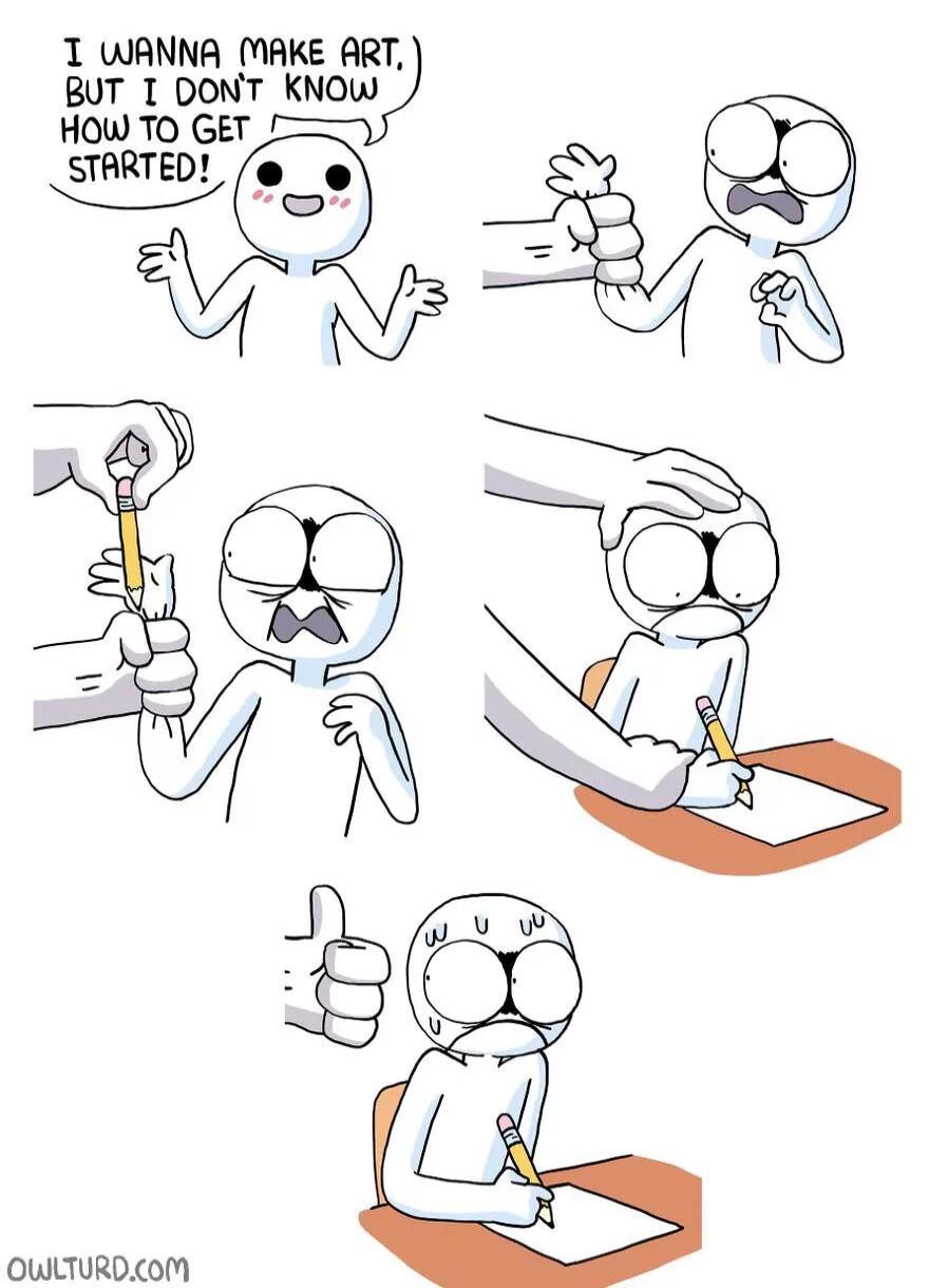 T WANNA MAKE ART BUT T DONT KNOW STARTEDL _ OWLTURDCcOM