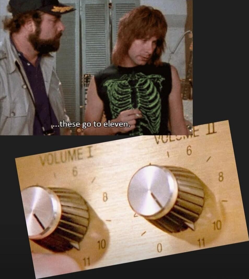...these go to eleven.
VOLUME I