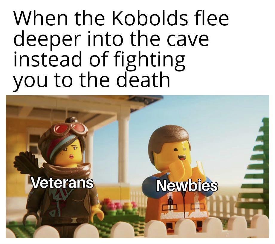 When the Kobolds flee deeper into the cave instead of fighting you to the death h WECTES