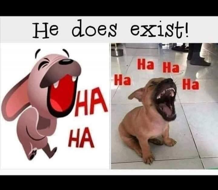 He does exist! HA HA HA HA HA HA