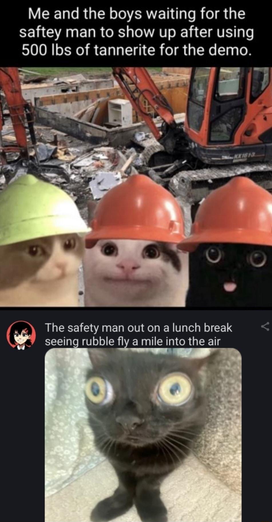 V EELRGELIGERET RIS CEHCANENRCE AT N ST 1 500 Ibs of tannerite for the demo The safety man out on a lunch break seeing rubble fly a mile into the air