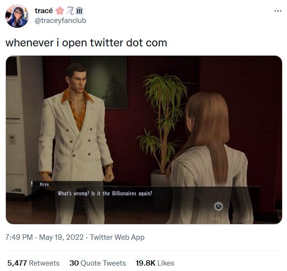 whenever i open twitter dot com Whats wrong s it the Billonaies again