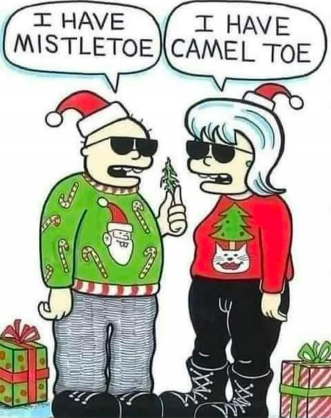 I HAVE MISTLETOE
I HAVE CAMEL TOE