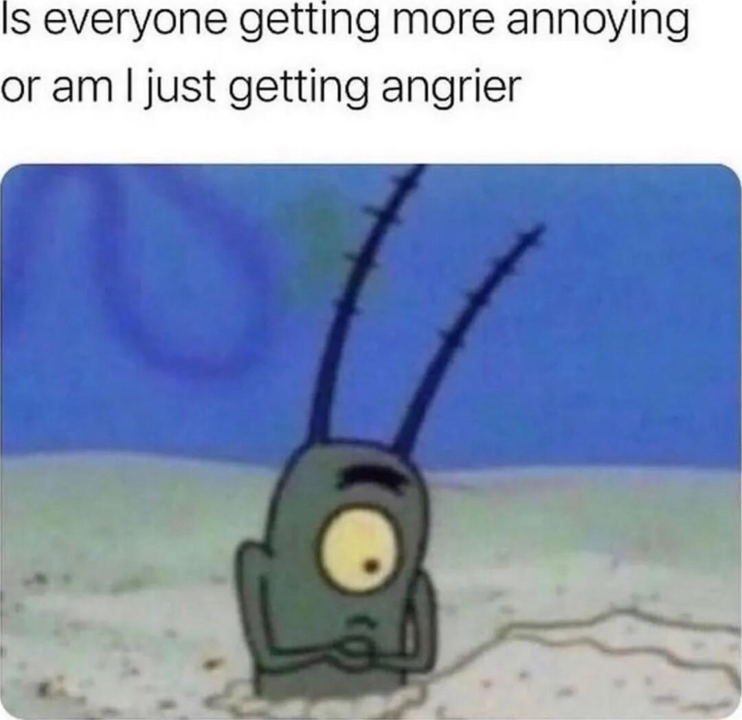 IS everyone getting more annoying or am just getting angrier