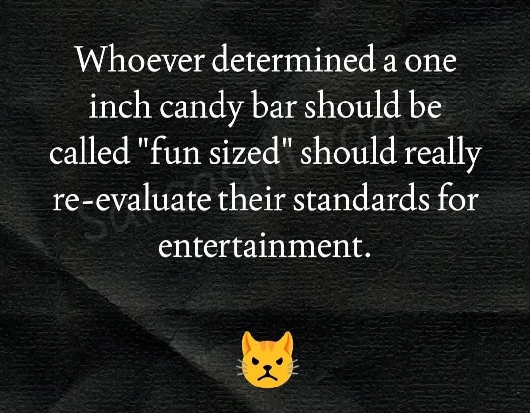 Whoever determined a one inch candy bar should be called 
