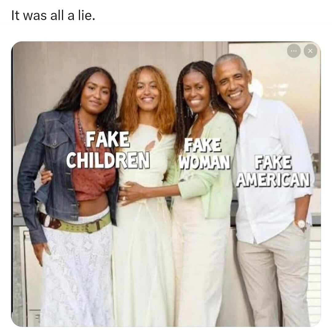 It was all a lie. FAKE CHILDREN FAKE WOMAN FAKE AMERICAN