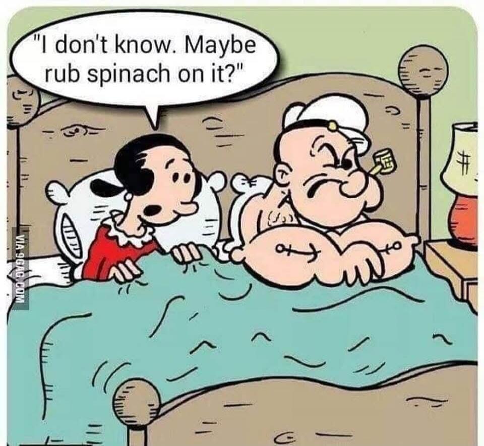 I don't know. Maybe rub spinach on it?