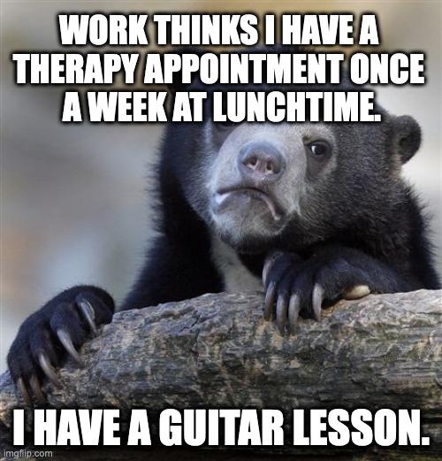 IWORKTHINKS HAVER THERAPY APPOINTMENT ONCE A WEEK AT LUNCHTIME