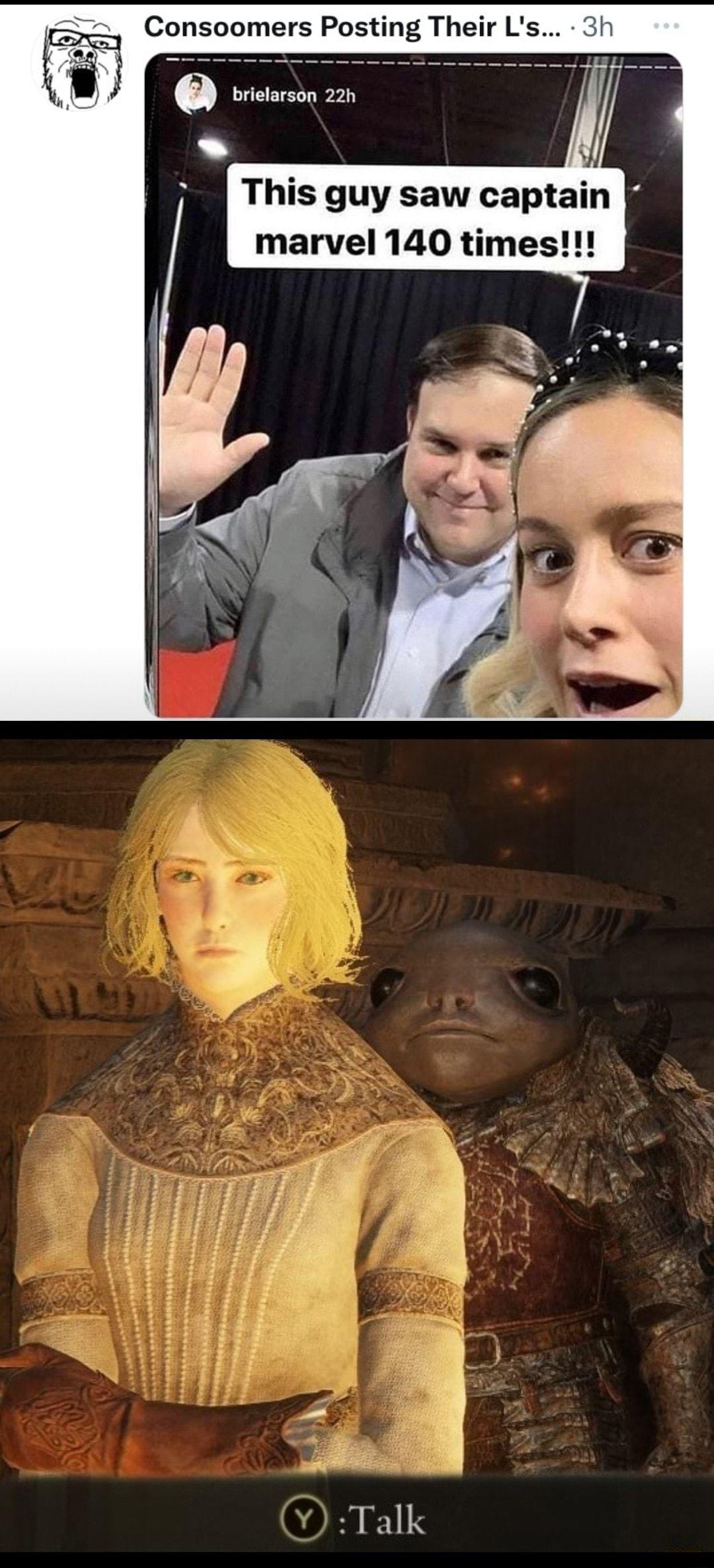 This guy saw captain marvel 140 times