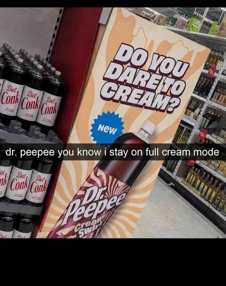 DO YOU DARE TO CREAM? New Dr. Peepee Cream Swirl. dr. peepee you know i stay on full cream mode. Diet Conk.