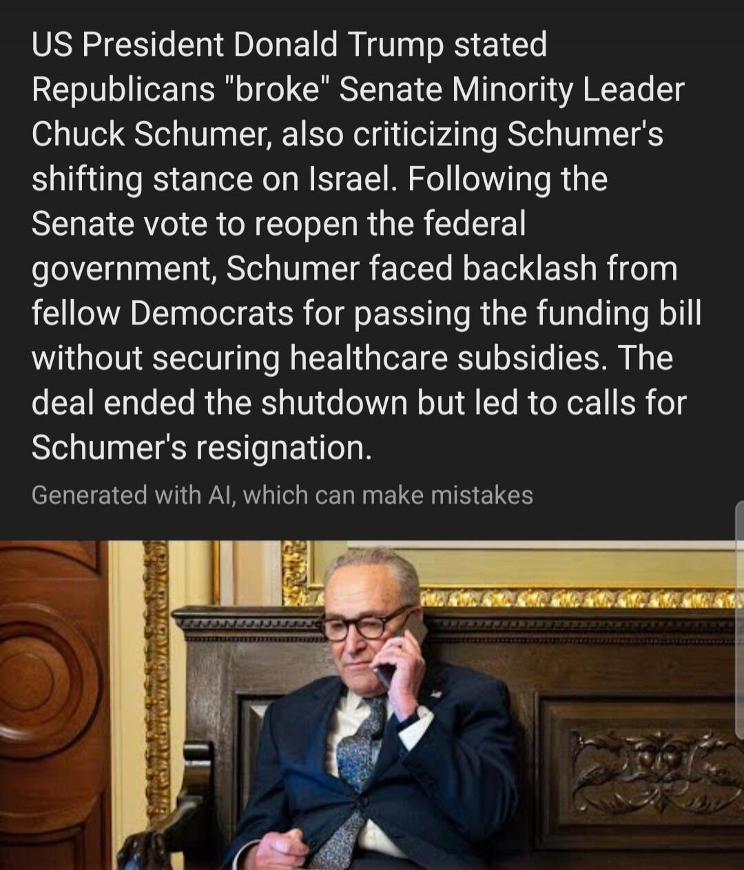 US President Donald Trump stated Republicans 