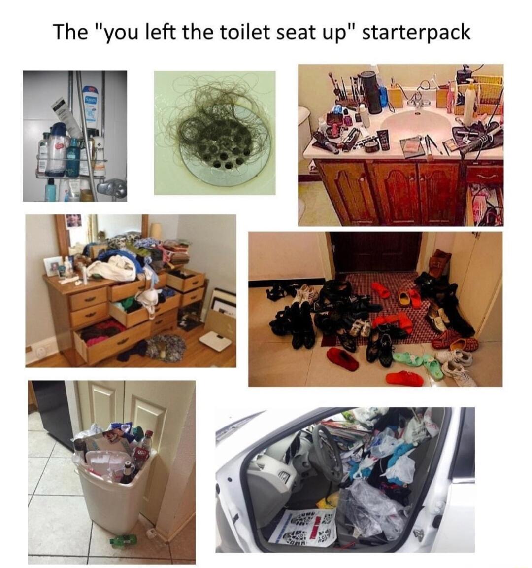 The you left the toilet seat up starterpack