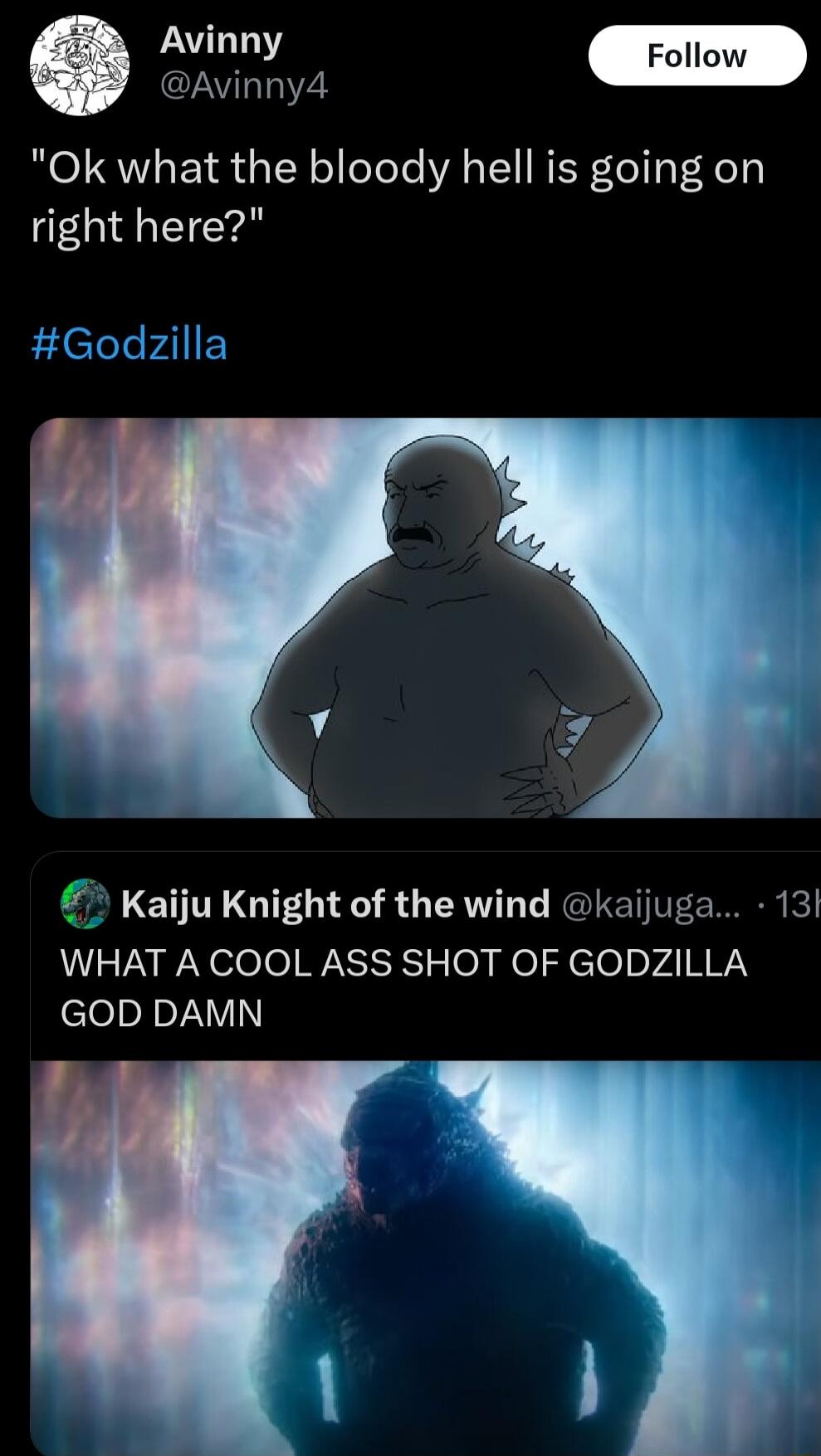 Avinny Follow Ok what the bloody hell is going on right here czdeTele bl Kaiju Knight of the wind kaijuga 13 LT WY elele NSRS o el clepyA RN GOD DAMN