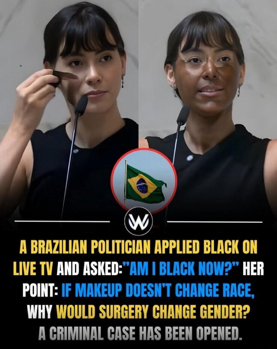 A Brazilian politician applied black on live TV and asked: 