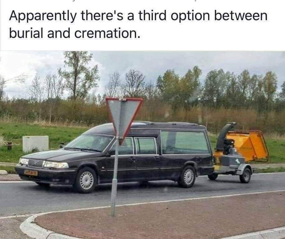 Apparently theres a third option between burial and cremation