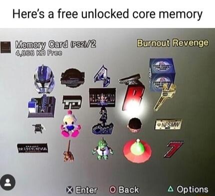 Heres a free unlocked core memory ntert O Back A Options