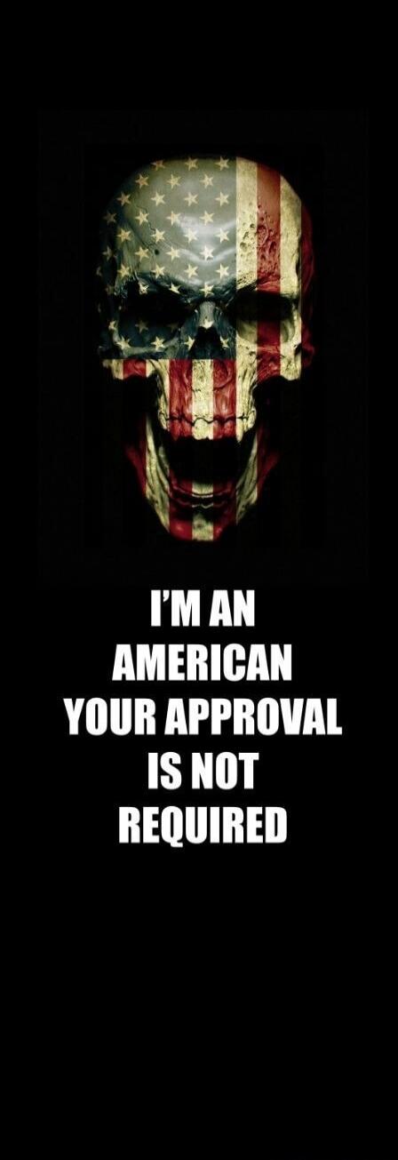 I'M AN AMERICAN
YOUR APPROVAL IS NOT REQUIRED