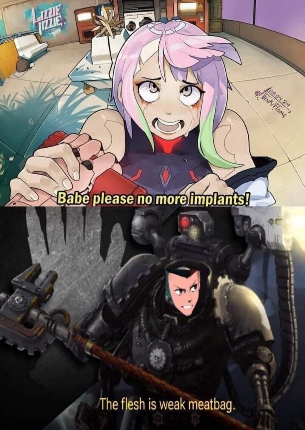 please no more 0 The flesh is weak meatbag