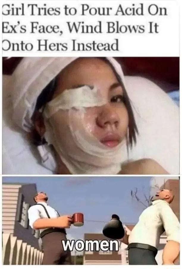 Girl Tries to Pour Acid On Exs Face Wind Blows It Onto Hers Instead