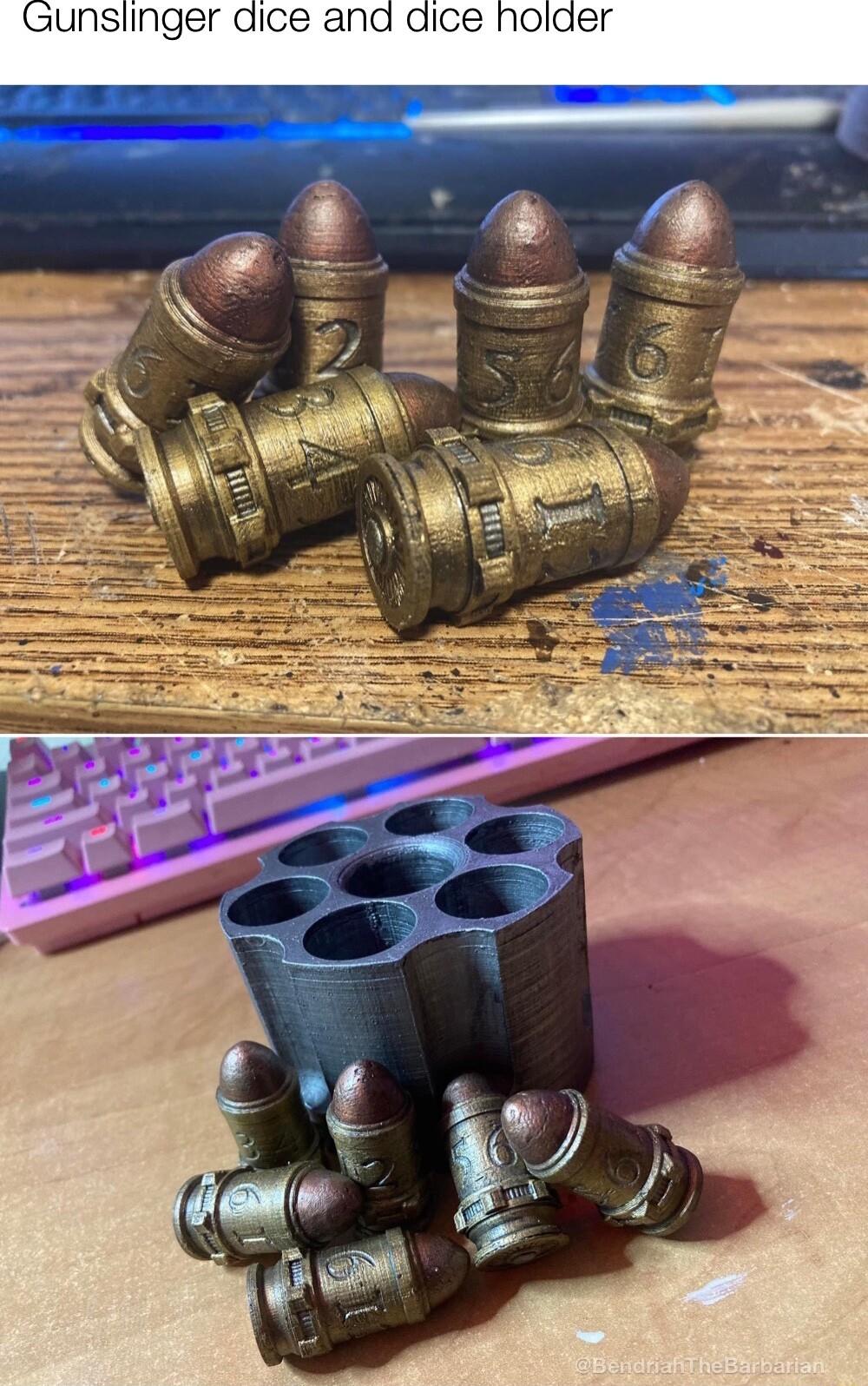 Gunslinger dice and dice holder