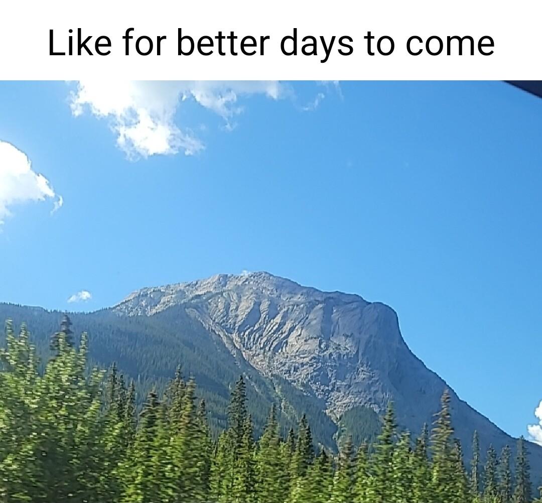 Like for better days to come
